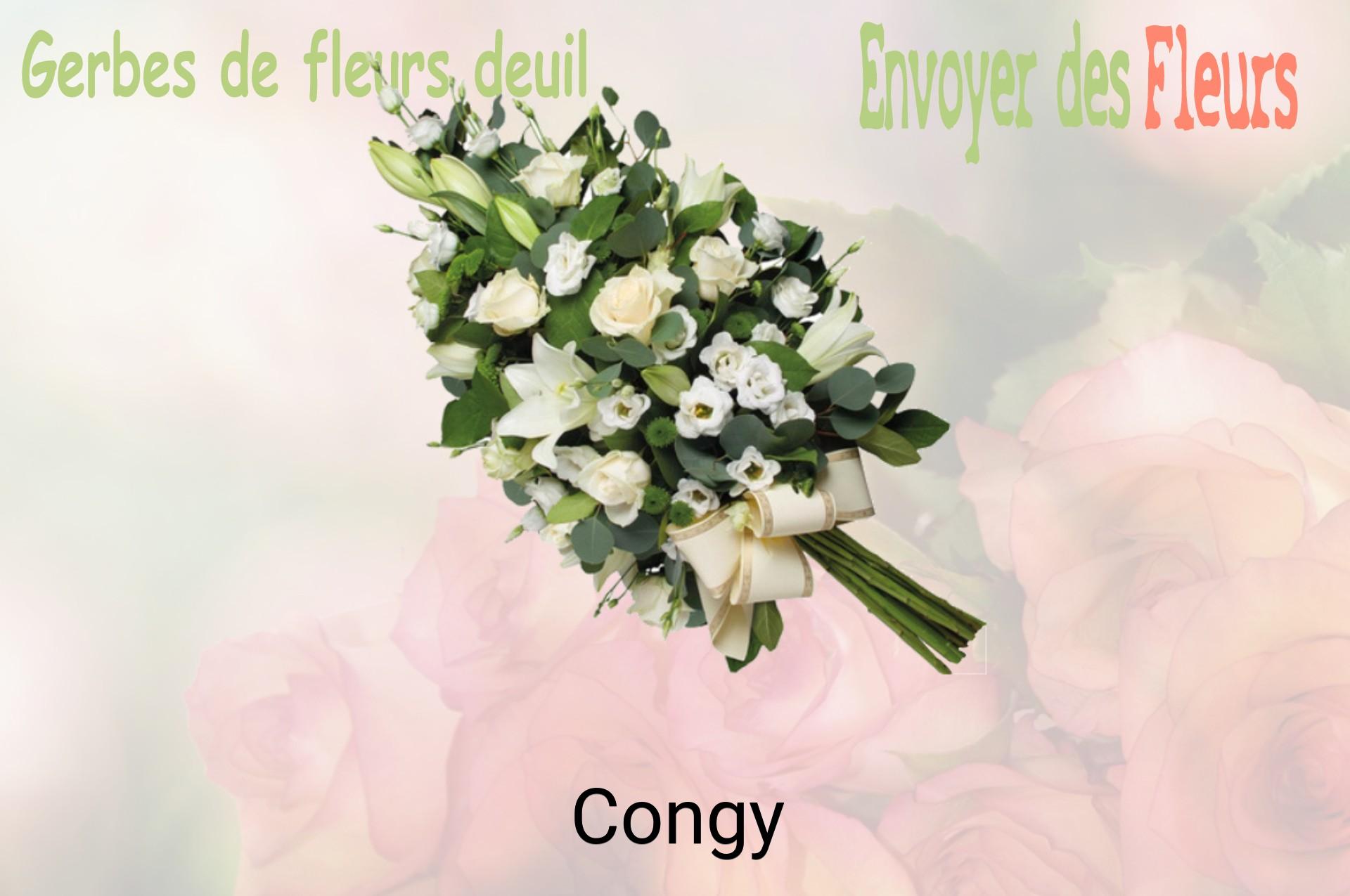 Gerbe de fleurs de deuil livrée à Congy